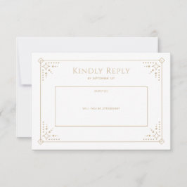 Tarjeta RSVP de matrimonio Stardust