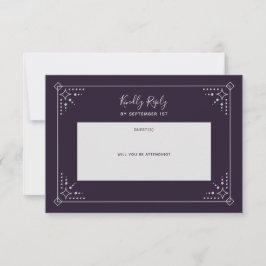 Tarjeta RSVP de matrimonio Stardust