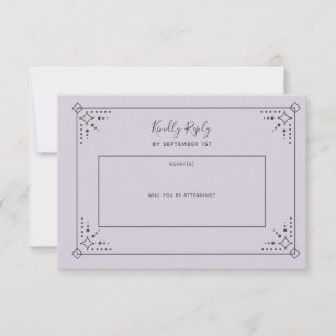 Tarjeta RSVP de matrimonio Stardust