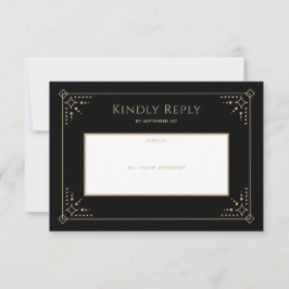 Tarjeta RSVP de matrimonio Stardust