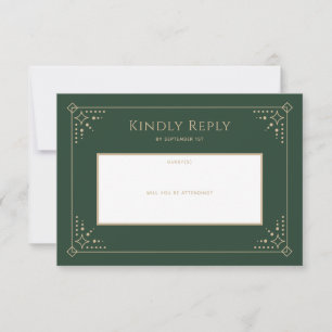 Tarjeta RSVP de matrimonio Stardust