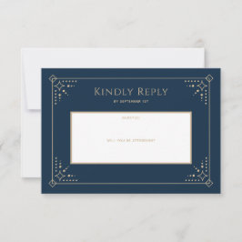 Tarjeta RSVP de matrimonio Stardust
