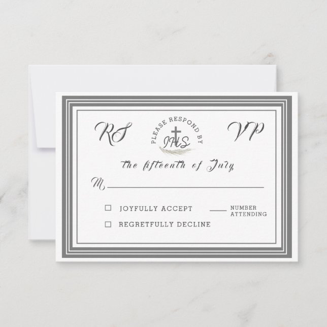 Tarjeta RSVP de matrimonio verbal de la Biblia cat (Anverso)