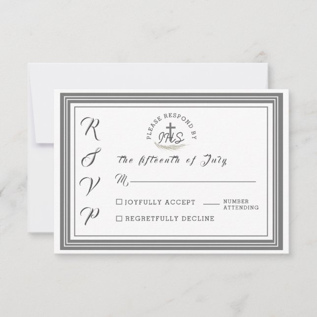 Tarjeta RSVP de matrimonio verbal de la Biblia cat (Anverso)