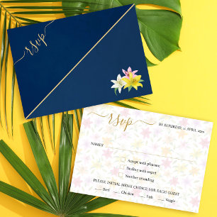 Tarjeta RSVP de matrimonio Verde azulado simple de