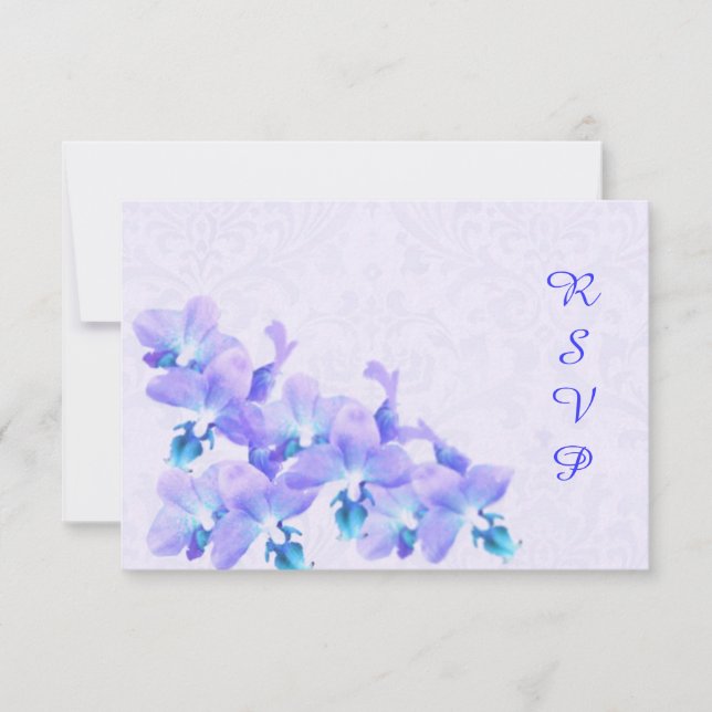 Tarjeta RSVP de Mauve Orchids (Anverso)
