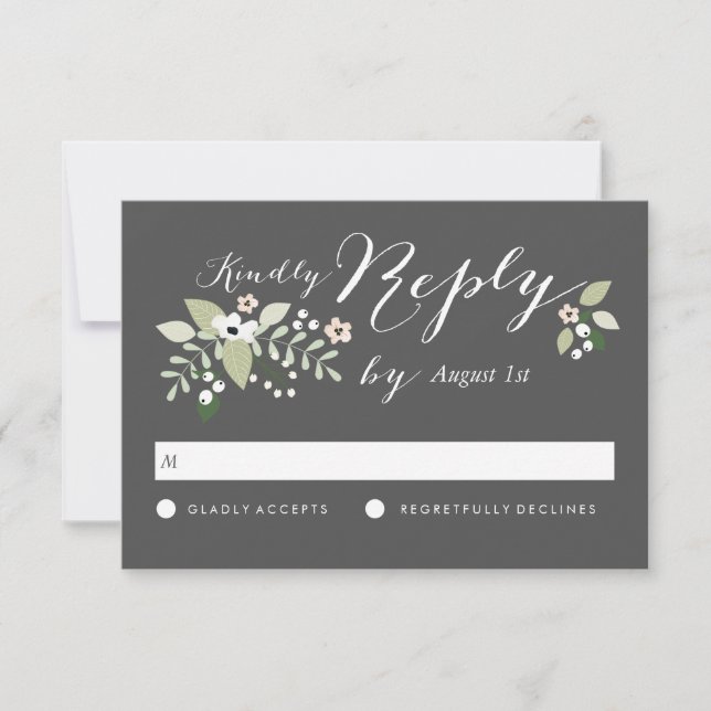 Tarjeta RSVP de Meadow Blooms (Anverso)