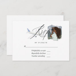 Tarjeta RSVP De Miss To Mrs Travel Bridal Shower