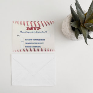 Tarjeta RSVP de Mitzvah Bar de béisbol