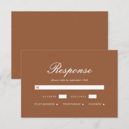 Tarjeta RSVP de moda Terracotta Wedding