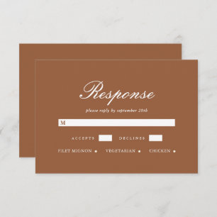 Tarjeta RSVP de moda Terracotta Wedding