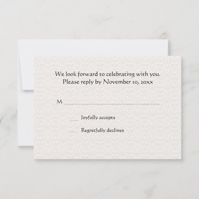Tarjeta RSVP de momento apreciado (Anverso)