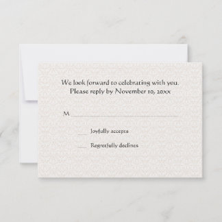 Tarjeta RSVP de momento apreciado
