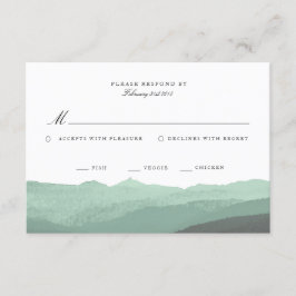 Tarjeta RSVP de Montaña Watercolor Moderno