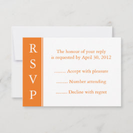 Tarjeta RSVP de Naranja medio