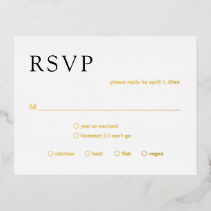 Tarjeta RSVP de natasha Monograma moderno de boda