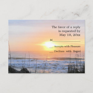 Tarjeta RSVP de Ocean Sunset