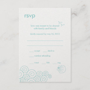 Tarjeta RSVP de Ondas giratorias - Azul huevo de R