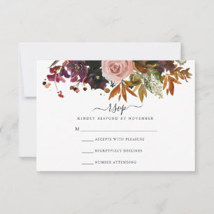 Tarjeta RSVP de otoño