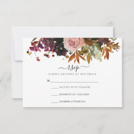 Tarjeta RSVP de otoño