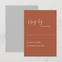 Tarjeta RSVP de otoño clásico minimalista