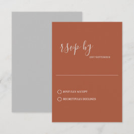 Tarjeta RSVP de otoño clásico minimalista