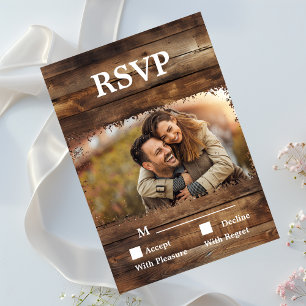 Tarjeta RSVP de País de Fotografía de Parejas Rusa