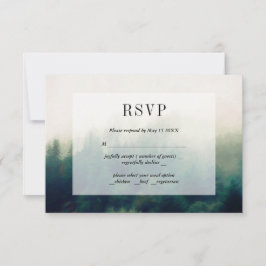Tarjeta RSVP de paisajes forestales