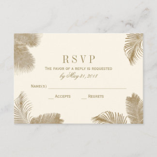 Tarjeta RSVP de Palm Elegante