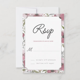 Tarjeta RSVP de Pansy Blossoms