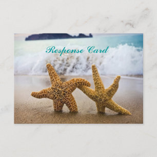 Tarjeta RSVP de Pareja Starfish