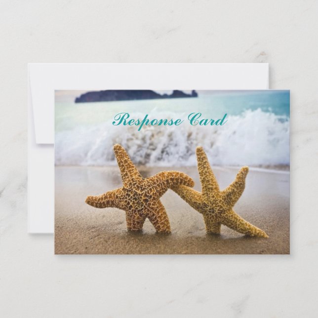 Tarjeta RSVP de Pareja Starfish (Anverso)