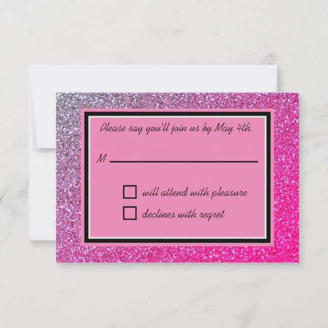 Tarjeta RSVP de parkings rosa (Anverso)