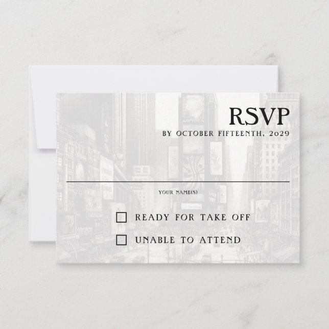 Tarjeta RSVP de pasaporte de Nueva York (Anverso)