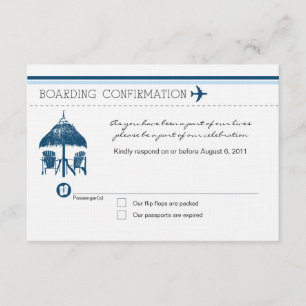 Tarjeta RSVP de pases de embarque