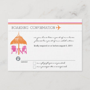 Tarjeta RSVP de pases de embarque