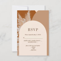Tarjeta RSVP de pasto ligero y boda de arcos
