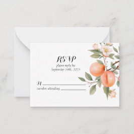 Tarjeta RSVP de Peach Blossom