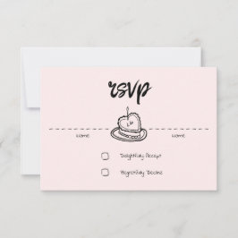 Tarjeta RSVP de Penmanship Pastel Rubor