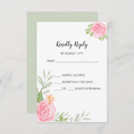 Tarjeta RSVP de Peony Spring