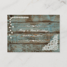 Tarjeta RSVP de Perlas Rústicas y Boda de Lace