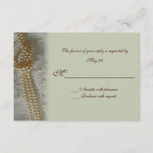 Tarjeta RSVP de Perlas y Caras