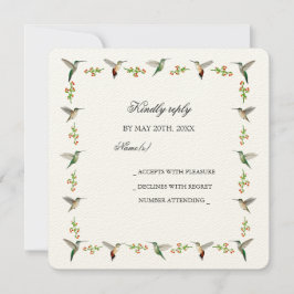 Tarjeta RSVP de personalizado Hummingbird