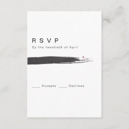 Tarjeta RSVP de pincel moderno