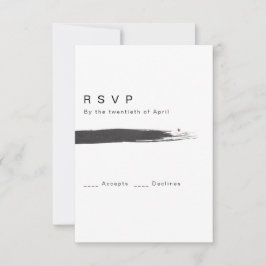 Tarjeta RSVP de pincel moderno