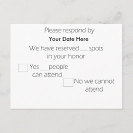 Tarjeta RSVP de publicación larga