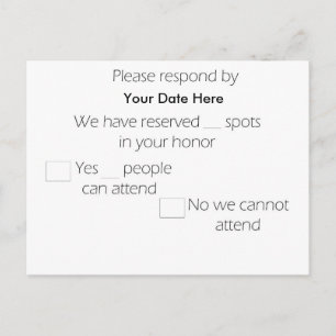 Tarjeta RSVP de publicación larga