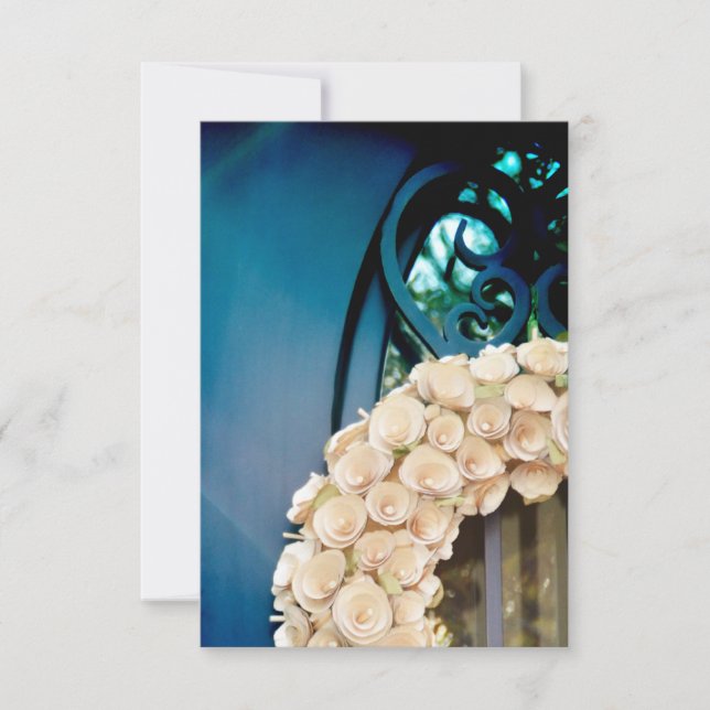 Tarjeta RSVP de puertas de iglesia Vivid (Anverso)