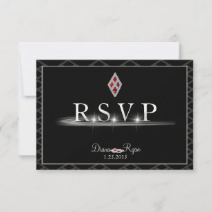 Tarjeta RSVP de puntas negras