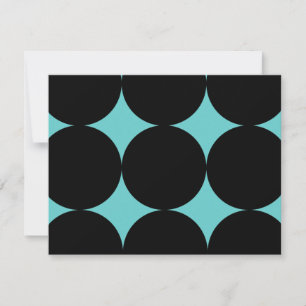 Tarjeta RSVP de puntos de polka modernos negros y